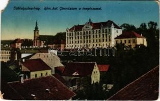 1916 Székelyudvarhely, Odorheiu Secuiesc; Római katolikus gimnázium és templom / school and church (EM)
