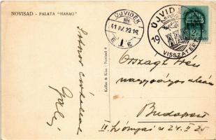 1941 Újvidék, Novi Sad; Palata Habag, Agraria Dunav + "1940 Újvidék visszatért" So. Stpl (...