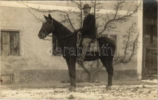 1919 Teisendorf, man on horse. Schubeck photo
