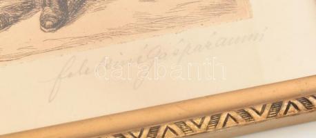 Vydai Brenner Nándor (1903-1966) - Felekiné Gáspár Anni (1902-1992): Család. Színezett rézkarc, papí...