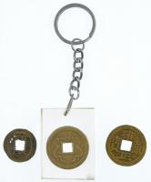 Kínai Császárság 3xklf érmetétel, egyik kulcstartóvá megcsinálva T:2-3
Chinese Empire 3xdiff coin l...