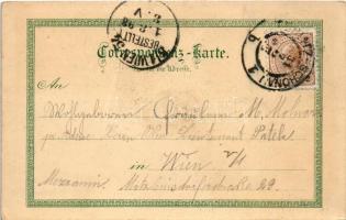 1898 (Vorläufer) Teplice, Teplitz-Schönau; Herrenhaus, Stadtbad, Kaiserbad, Deutsches Haus / spa, ba...