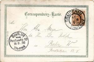 1898 (Vorläufer)Trutnov, Trautenau; Preussen-Denkmal, Wowes Denkmal, Stadtpark m. Kapellenberg, Gabl...