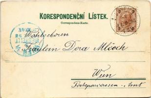 1898 (Vorläufer) Tovacov, Zámek, Pomnik padlych vojinu r. 1866, Mestanská a obecná skola, Kasna na n...