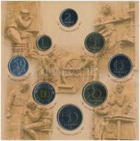 1999. 50f-100Ft (8xklf) forgalmi szett, dísztokban T:1 patina