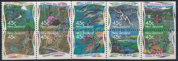 1995 Környezetvédelem bélyegfüzet lap Mi 1409-1418
