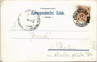 1898 (Vorläufer) Ceská Skalice, Skola c. k. okr. soud, Námestí a staré mesto, Vojensky hrbitov z vál...