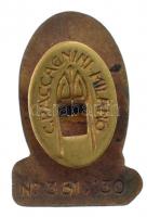 Olaszország DN "Pirelli" zománcozott bronz gomblyukjelvény "C. Paccagnini Milano"...