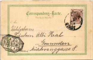 1897 (Vorläufer!) Cheb, Eger; Theaterplatz, Schwarzer Turm, Marktplatz / theatre square, tower, mark...