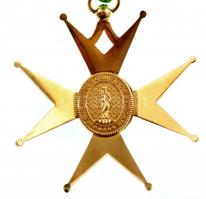 DN "Szent Lázár Lovagrend Nagykereszt" részben zománcozott kitüntetés nyakszalaggal (65mm)...