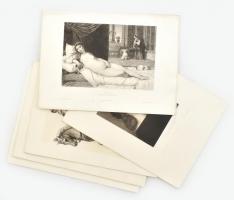 cca 1890-1900 20 db Itáliai művészet témájú rézkarc, jelzettek a karcon, lapméret: 37x27 cm