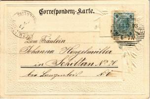 1903 Krems an der Donau, general view, coat of arms. Art Nouveau, floral, Emb. litho (lyuk / pinhole...