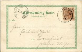 1897 (Vorläufer!) Weyer, Ennsbrücke / general view, bridge, folklore. Regel & Krug Art Nouveau, ...