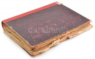 cca 1890-1910 Egy nagy mappányi szabásminta, Le Moniteur de la Mode c. francia divatlap mellékletei....