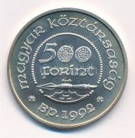 1992. 500Ft Ag "Szent László" T:BU patina
Adamo EM125