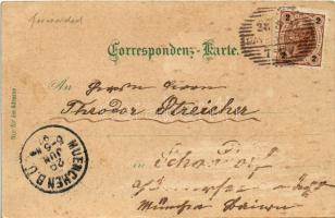 1897 (Vorläufer!) Kaiserbrunn, Wasserschloss, A. Schnepf's Hotel, K.K. Telefonstelle im Hause, ...