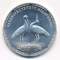 1992. 200Ft Ag Veszélyeztetett állatvilág - Fehér gólya kapszulában T:BU kis patina  Adamo EM126