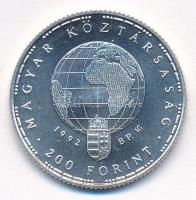 1992. 200Ft Ag "Veszélyeztetett állatvilág - Fehér gólya" kapszulában T:BU kis patina 
Ad...