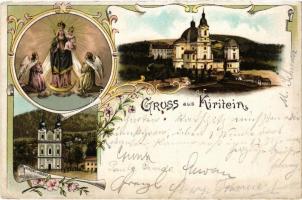 1903 Krtiny, Kiritein; Kirche in Sloup. Art Nouveau, floral, litho (EM)