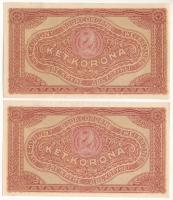 1920. 2K "2aa" (2x) sorszámkövetők T:II
Adamo K7