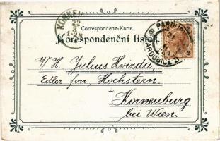 1898 (Vorläufer) Kunetice, Kunetická Hora, Letohrádek, Erb pánuv z Pernstejna / castle, villa, coat ...