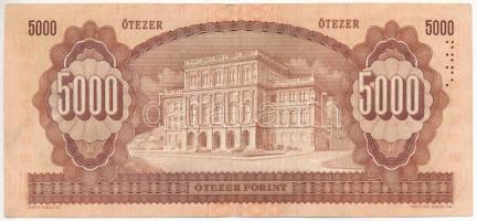 1990. 5000Ft "J 17115123" T:III kis beszakadás
Hungary 1990. 5000 Forint "J 17115123...