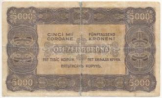 1923. 5000K "Magyar Pénzjegynyomda Rt. Budapest" jelöléssel, "5B03 277823" T:III...