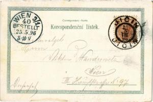 1896 (Vorläufer!) Jicín, Námestí, Západni cást, Vezová brána, Trosky, Prachovské skály. Art Nouveau,...