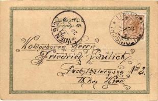 1898 (Vorläufer) Litomysl, Horni Námesti, Dolni Námesti. Art Nouveau, floral, litho (EK)