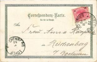 1896 (Vorläufer!) Karlovy Vary, Karlsbad; Stadtpark, Felsenquelle, Hirschensprung. Ottmar Zieher Art...