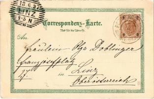 1897 (Vorläufer!) Karlovy Vary, Karlsbad; Blick v. d. Stephanspromenade, Königsvilla & Englische...