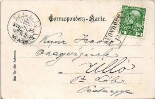 1909 Plomberg am Mondsee mit Schafberg (EK)