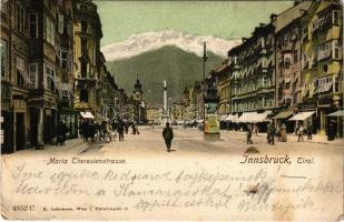 1904 Innsbruck (Tirol), Maria Theresienstrasse / street view, shops (EK)