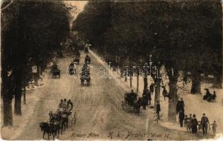 Wien, Vienna, Bécs; K. K. Prater, Haupt-Allee (EM)