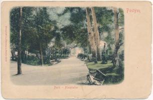 Pöstyén, Piestany; Park, Hauptallee / Park / park (b)