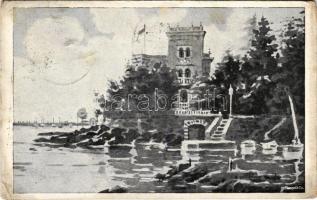 1909 Abbazia, Opatija; Meerschlössl / villa (EK)