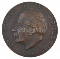 Reményi József (1887-1977) 1967. "Dr. Kovács Ákos radiológus 1967 / UMBRA SUMUS" kétoldalas bronz emlékérem (85mm) T:1-