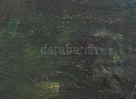 Döbröczöni Kálmán (1899-1966): Tanulmányfej, 1930-as évek. Olaj, vászon, jelzett. Hátoldalán töredék...