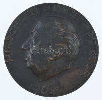 Reményi József (1887-1977) 1962. Hirschler Imre doktor / SORS BONA NIHIL ALIUD kétoldalas bronz emlékérem (81mm) T:2 patina