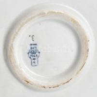 Zsolnay porcelán szalonnázó paraszt, kézzel festett, jelzett, hibátlan, m: 35 cm