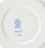 6db Herendi, petrezselyem mintás teáscsésze, aljjal, kézzel festett porcelán, jelzett, kopásnyomokka...