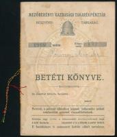 1913 Mezőberényi Gazdasági Takarékpénztár Részvénytársaság betétkönyve