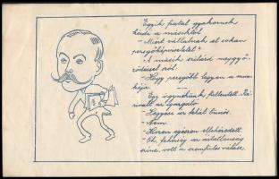 cca 1910 Arcképcsarnok, humoros, stencilezéssel sokszorosított kiadvány, tűzött, kissé foltos, 8 szt...