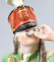 Herendi János vitéz, kézzel festett, jelzett, hibátlan, m:22 cm Tervező: Maugsch Gyula