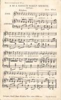 1899 Hungarian folk song music sheet, 1899 Aki a babáját igazán szereti... Magyar népdal kotta