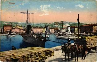 1917 Fiume, Rijeka; kikötő / port (EB)