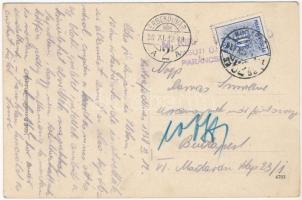 1938 Zsitvafödémes, Fedymes nad Zitavou, Úlany nad Zitavou; Fő utca, templom, vasútállomás / main st...