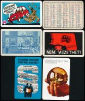 cca 1970-1980 vegyes Kártyanaptár tétel