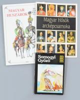 3 db könyv: Krunák Emese: Somogyi Győző. Mai Magyar Művészet. Bp., 1987, Képzőművéseti Kiadó. Fekete-fehér és színes illusztrációkkal. Kiadói papírkötés, a borítón kopásnyomokkal. Megjelent 2000 példányban. + Barcy Zoltán - Somogyi Győző: Magyar huszárok. Bp., 1987, Móra. Kiadói kartonált papírkötés. + Hermann Róbert - Somogyi Győző - Basics Beatrix: Magyar Hősök arcképcsarnoka. Bp., 1996, Néprajzi Múzeum. Kiadói tűzött papírkötés.