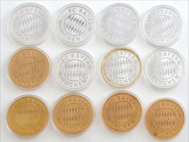 Németország ~2018. "A Bayern München játékosai" 12db-os aranyozott vagy ezüstözött fém eml...